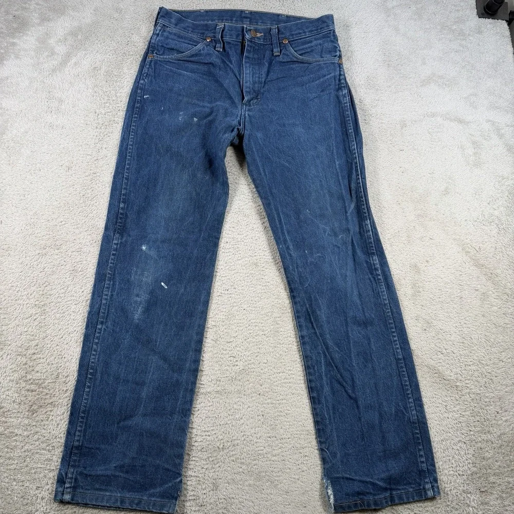 Wrangler Jeans Mens 30x30 Blue Cowboy Cut Western Rodeo Denim Workwear
